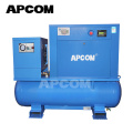 APCOM 15Hp 120Gal Rotary AirCompressors  All In One 500 Litter Dryer Mounted Screw AirCompressor